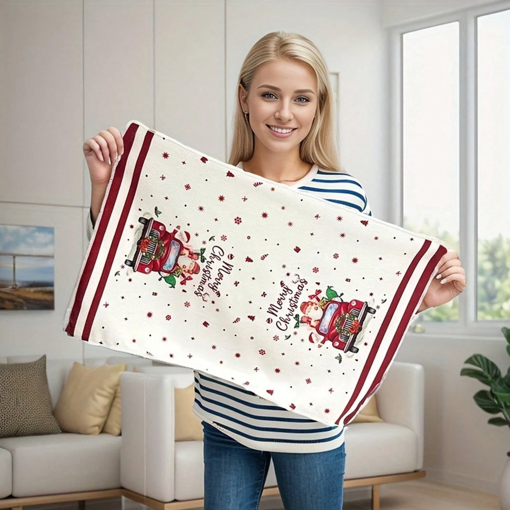 2025 New Year New Product Christmas Kitchen Dish Towel Microfiber Dish Towel Holiday Printed Towel Microfiber Dish Towel Holiday Printed Towel Kitchen Towel