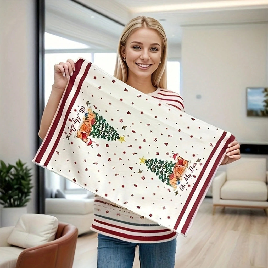 2025 New Year New Product Christmas Kitchen Dish Towel Microfiber Dish Towel Holiday Printed Towel Microfiber Dish Towel Holiday Printed Towel Kitchen Towel