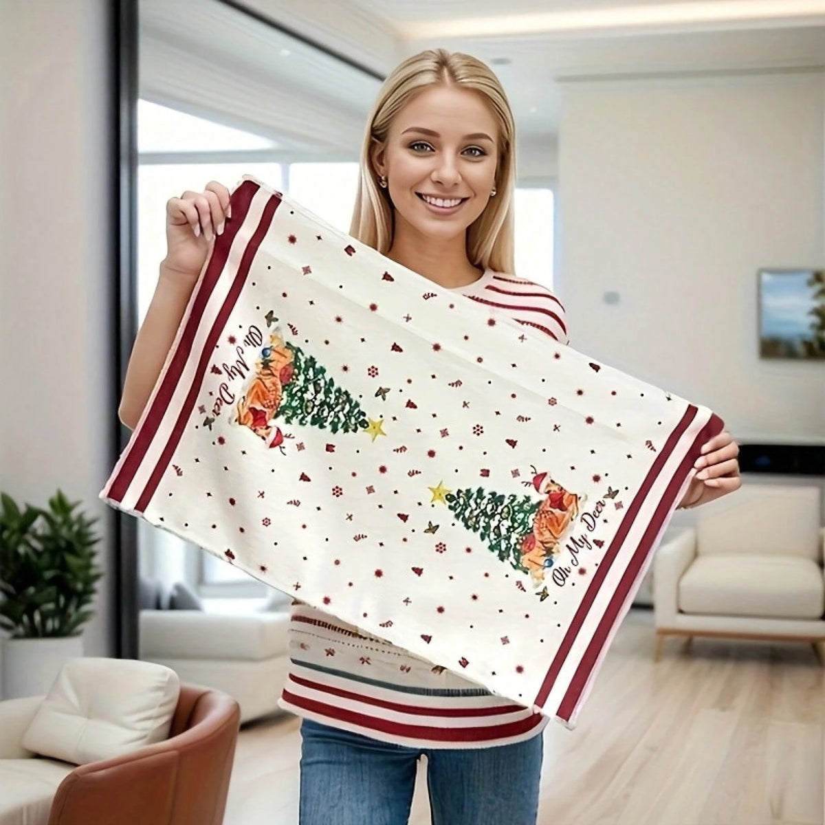 2025 New Year New Product Christmas Kitchen Dish Towel Microfiber Dish Towel Holiday Printed Towel Microfiber Dish Towel Holiday Printed Towel Kitchen Towel