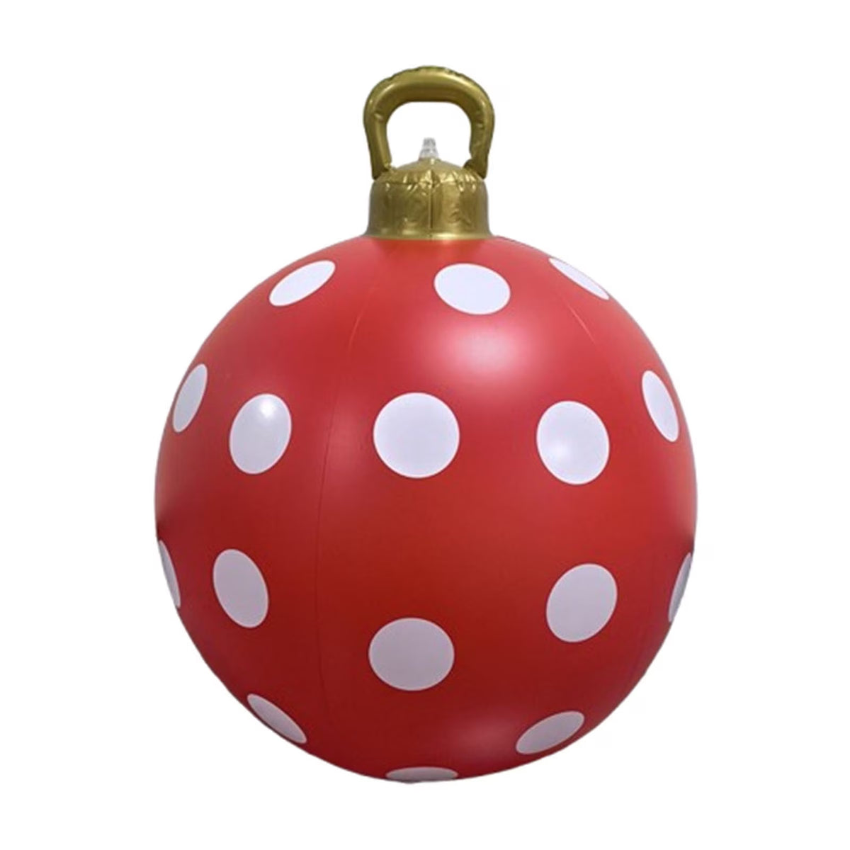 23.6" Christmas Inflatables, Inflatable Christmas Decorations Balls with Red & White Color Scheme, Holiday Blow up Christmas Decorations Outdoor for Garden, Patio, Yard, Party Decorations