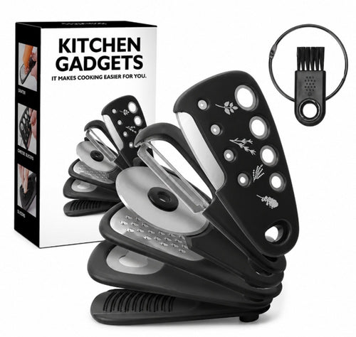6 Pack Kitchen Gadget Set Peeler Grater Bottle Opener Tools Compact Kit