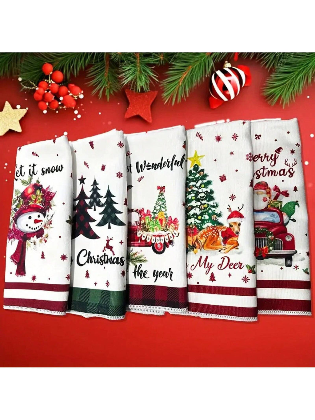 2025 New Year New Product Christmas Kitchen Dish Towel Microfiber Dish Towel Holiday Printed Towel Microfiber Dish Towel Holiday Printed Towel Kitchen Towel