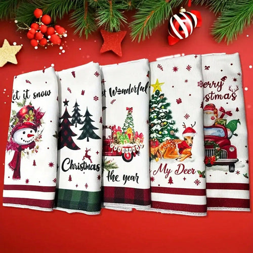 2025 New Year New Product Christmas Kitchen Dish Towel Microfiber Dish Towel Holiday Printed Towel Microfiber Dish Towel Holiday Printed Towel Kitchen Towel