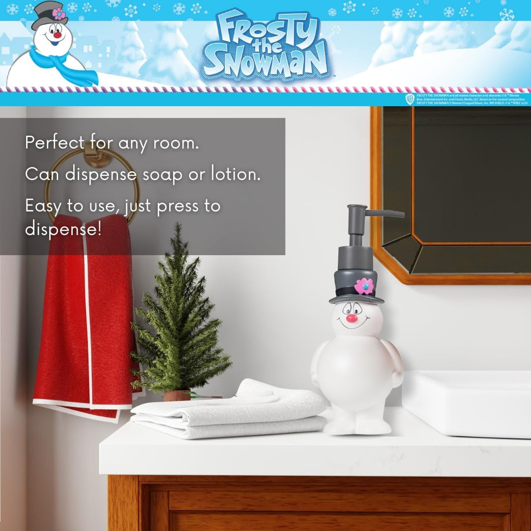 Frosty the Snowman Holiday Christmas Soap/Lotion/Hand Sanitizer Resin Pump Dispenser, 13 Ounces, (Officially Licensed Product) by