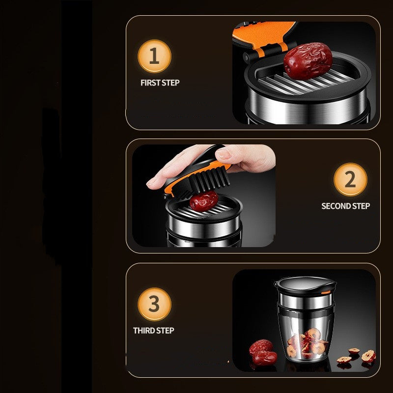 Kitchen Gadget with Integrated Fruit Cutter