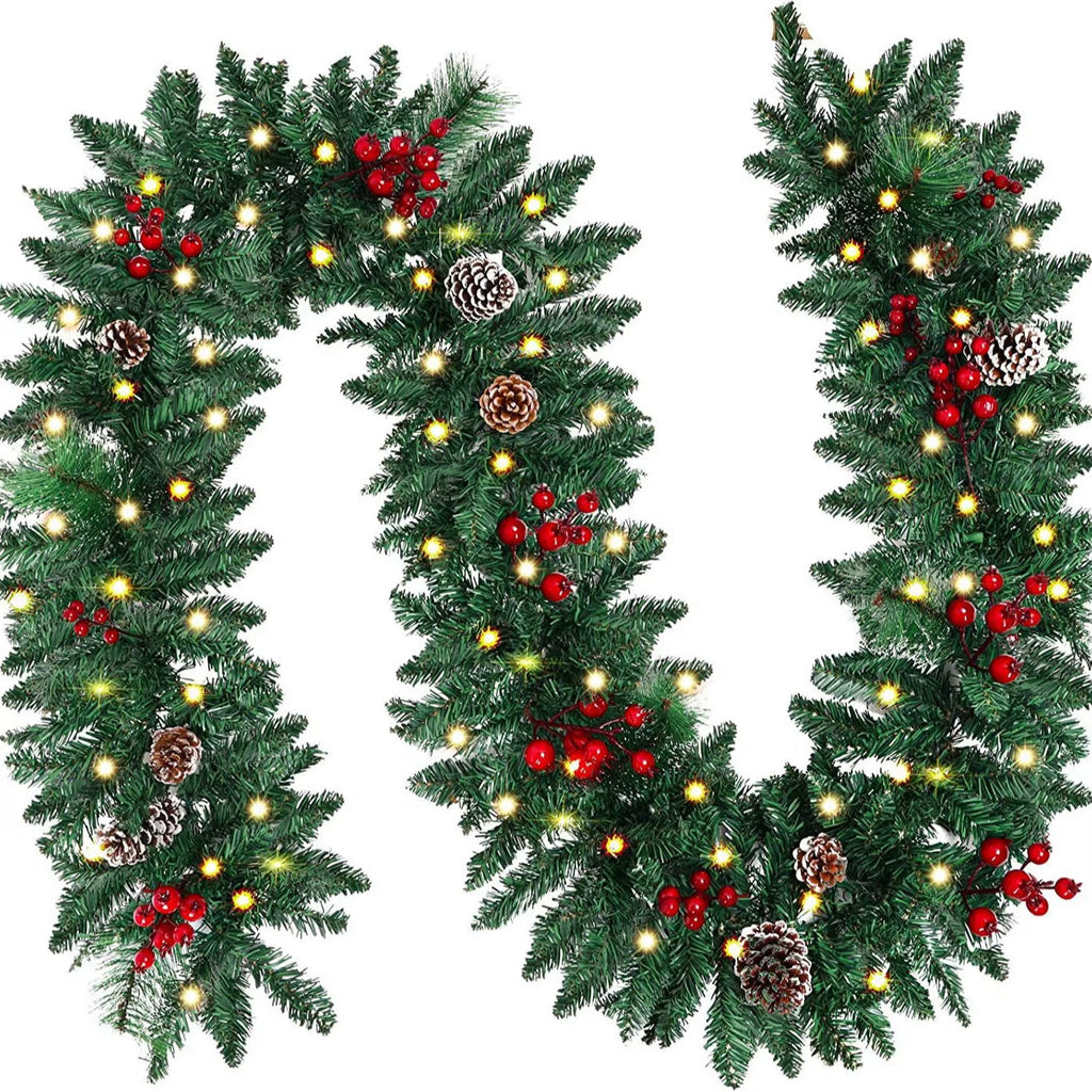 New Product Rattan Strip with Lamp Christmas Decoration Light Strip PVC Material Christmas Tree Activity Pendant Atmosphere Lamp